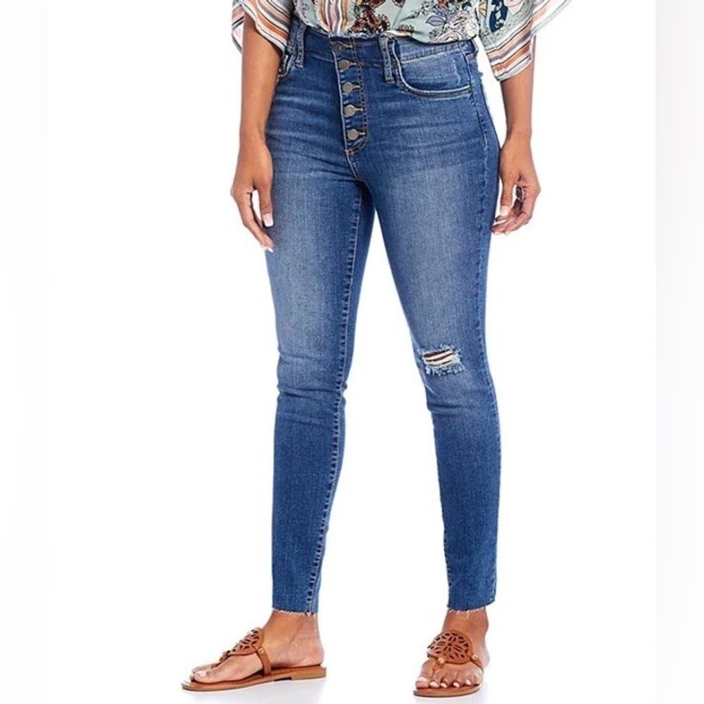 KUT From The Kloth Jeans Womens 2 Connie High Waist Ankle Distressed Casual